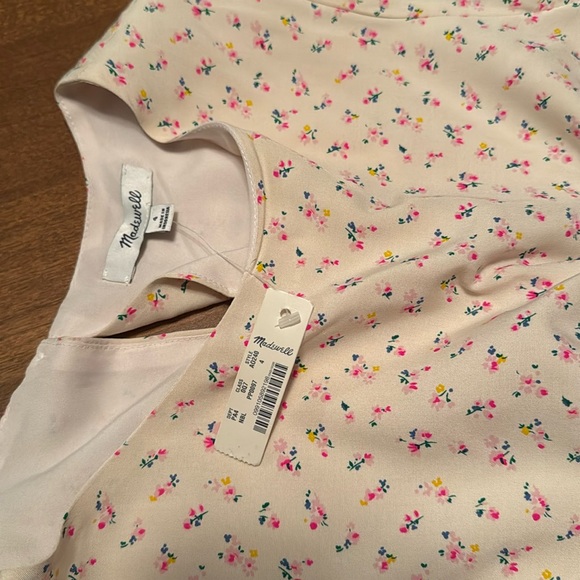 Madewell NWT Tie Sleeve Retro Calico Floral Print Dress vintage retro coquette - Picture 15 of 17